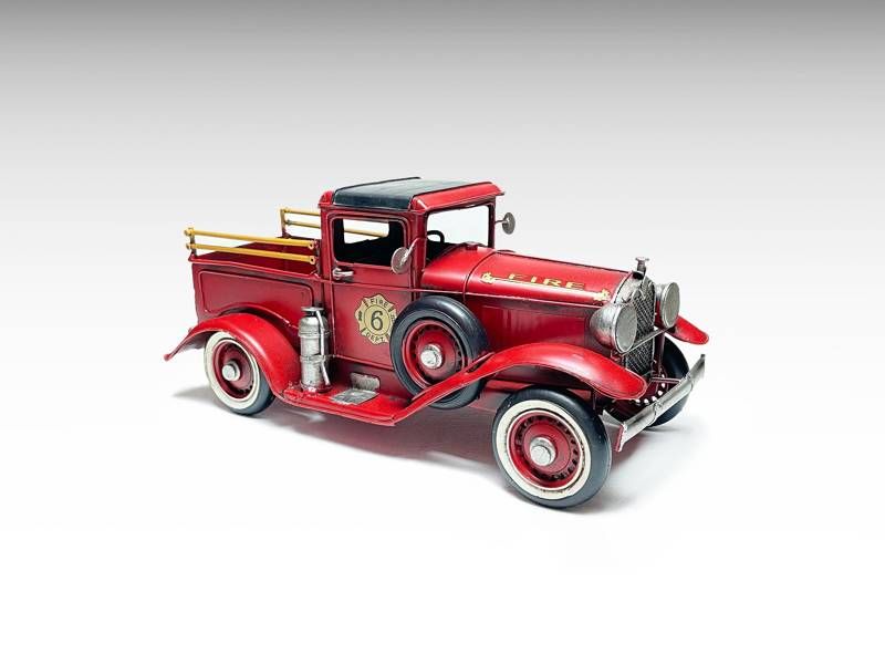 Modelo de metal - Camião de bombeiros vintage (modelo de escala)