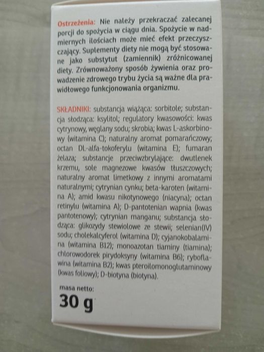 Novativ Kids Multivitaminka, 30 tabl do ssania o smaku pomarańczowym