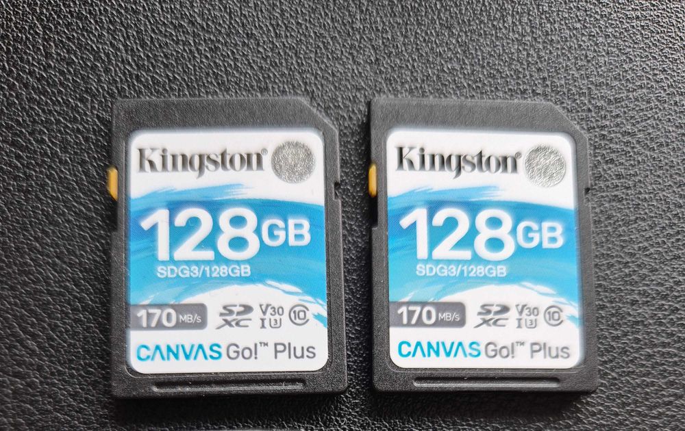 Cartões SDXC 128GB Kingston - Lote de 2 unidades *** Só 30€ ***