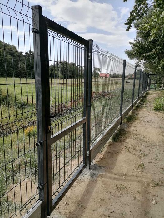 Ogrodzenie panelowe 3D 123/4, słupek, podmurówka, obejma - MONTAŻ