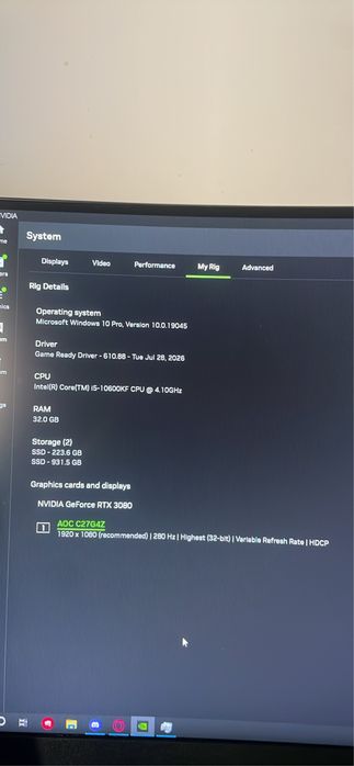 Desktop gaming 3080 10gb