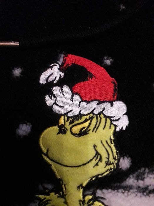 bluza z kapturem ocieplana grinch