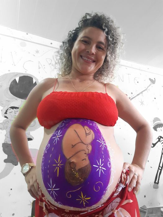Arte Gestacional Personalizada  - Recordação Única da Gravidez