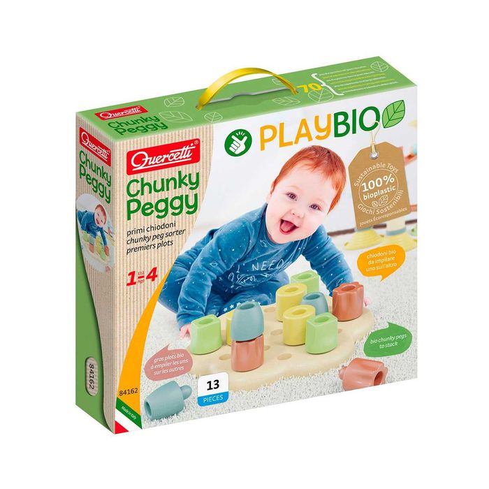 Мозаика Quercetti Play Bio Геометрия Макси Chunky Peggy 84162-Q
