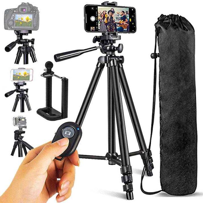 STATYW FOTOGRAFICZNY uniwersalny na aparat telefon 4 w 1