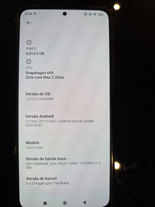 Xiaomi Redmi Note 11 Pro 5G 6+2 GB RAM + 128 GB