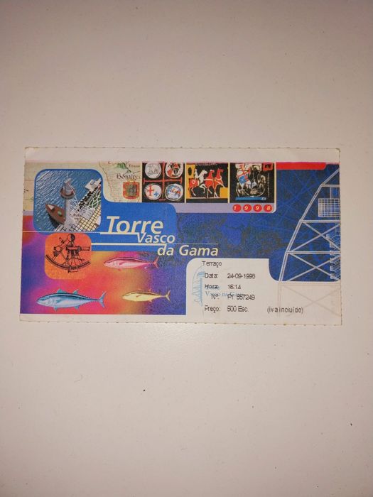 Bilhete Torre Vasco da Gama - 1998