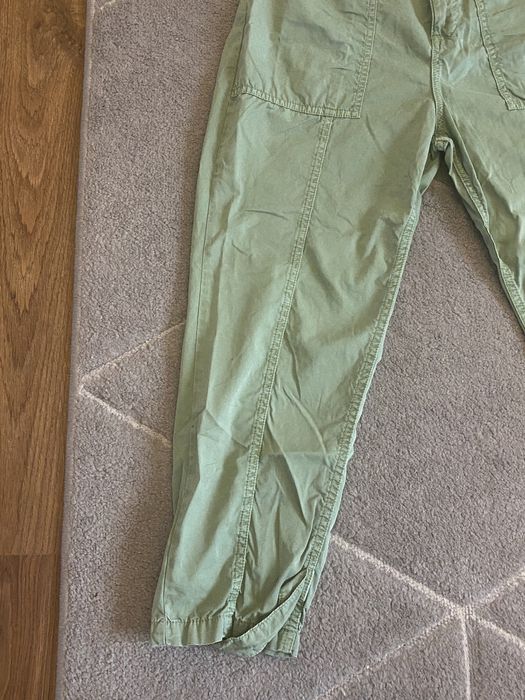 Zielone spodnie rybaczki Zara Basic r. 36