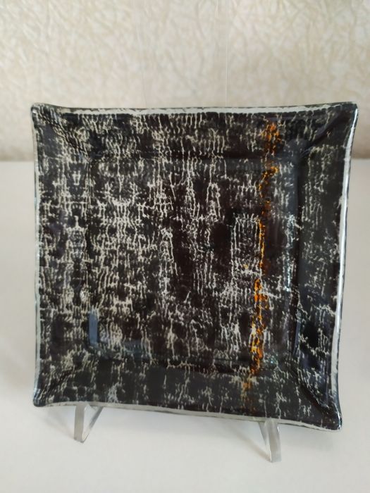 Декоративна вінтажна скляна тарілка венеціанських майстрів Italia