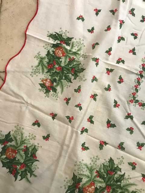 Toalhas de mesa de natal redonda e retangulares