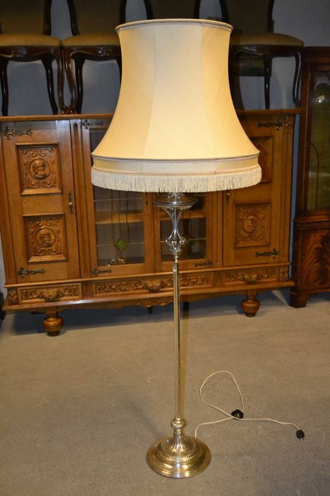 lampa stojąca , secesyjna . stare srebro