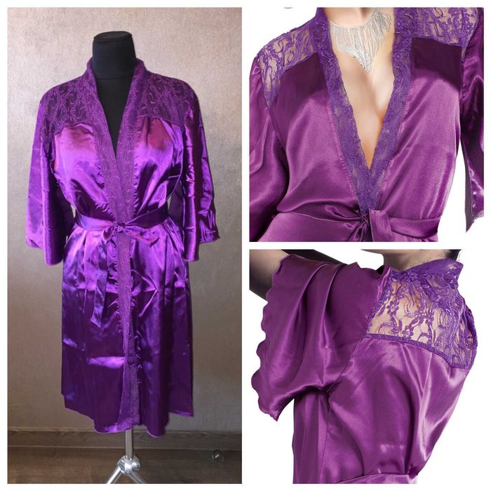 Халат-пеньюар с кружевом р.48-46 Турция