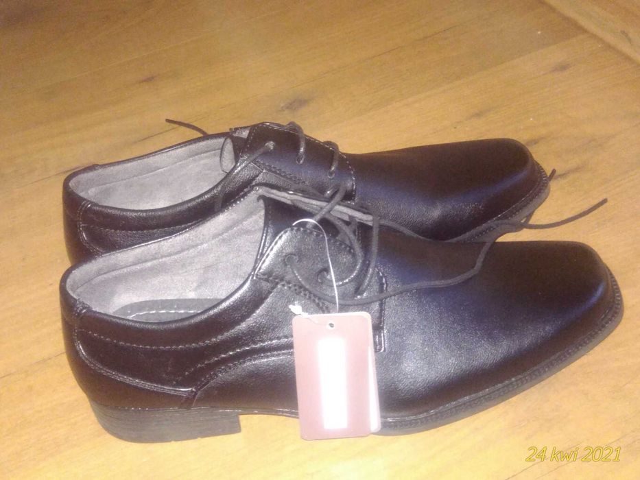 Eleganckie półbuty dla chłopca r. 40 - ekoskóra, NOWE
