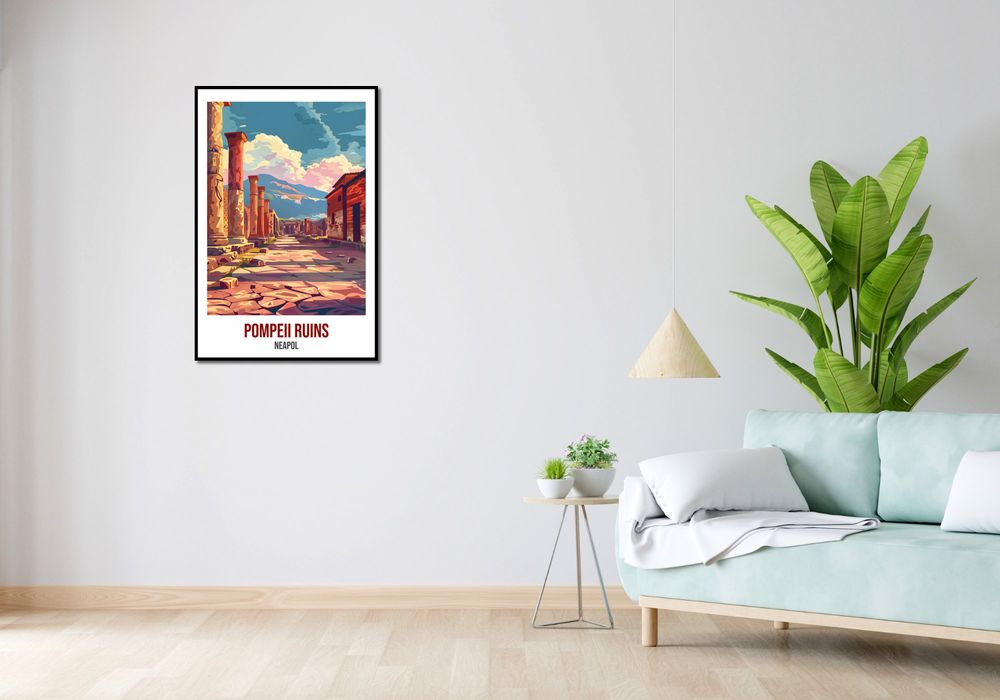 Plakat 61x91,5cm Pompeii Ruins, Neapol