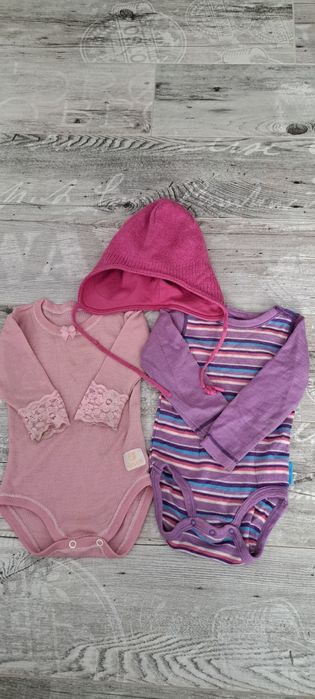 Czapeczka merino body gratis 74/80
