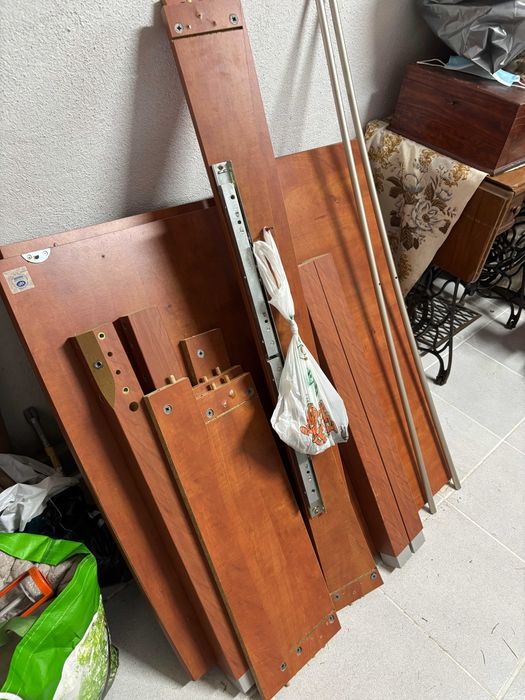 Mesa jantar extensível madeira cerejeira
