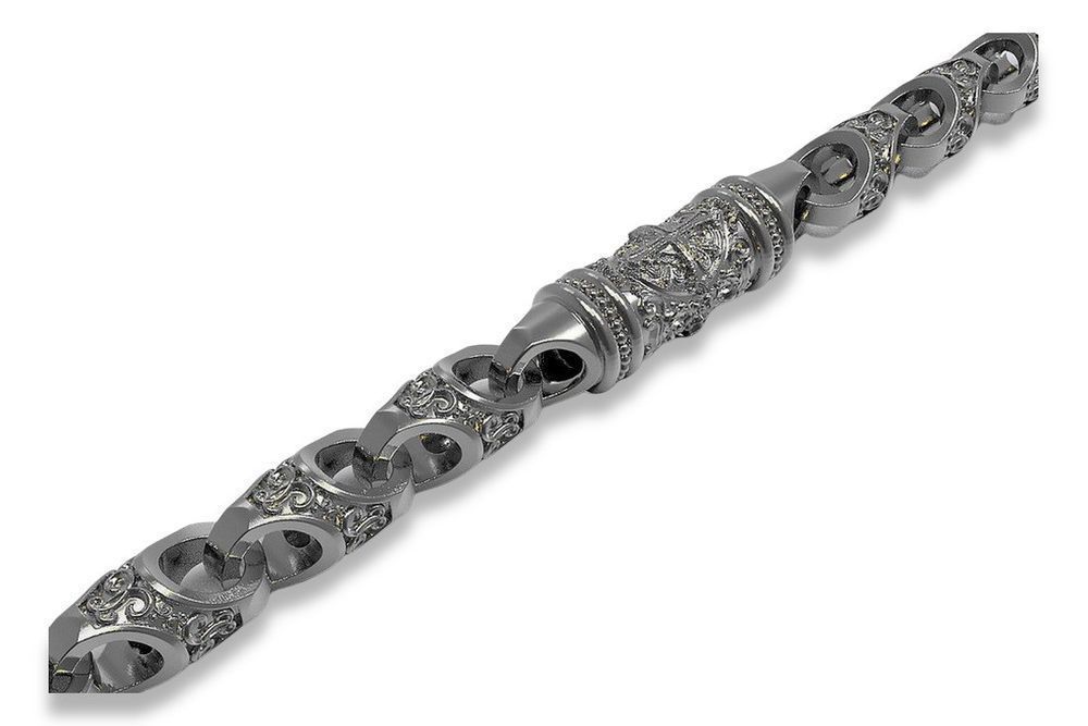 Srebrny łańcuszek 925 wzór Królewski Gotycki Unikat cc057s 60cm 6mm Wr