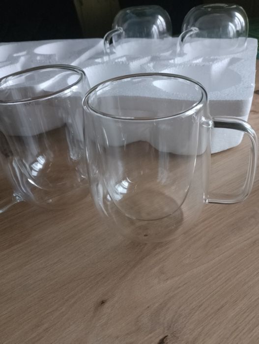 Szklanki termiczne z podwjną ścianą nowe