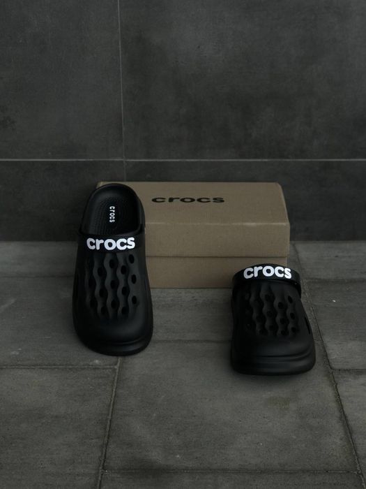 Crocs мужские черные / крокс чоловічі чорні / зручні тапочки крокс