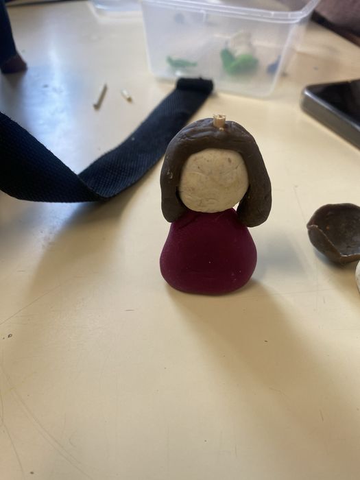 Um personagem de plasticina