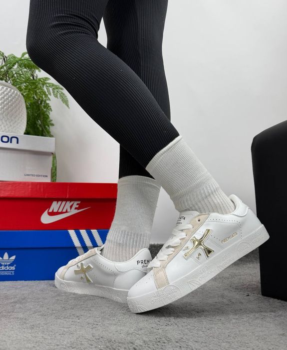 Кросівки Premiata Steven White - Beige premium | Кроссовки жіночі