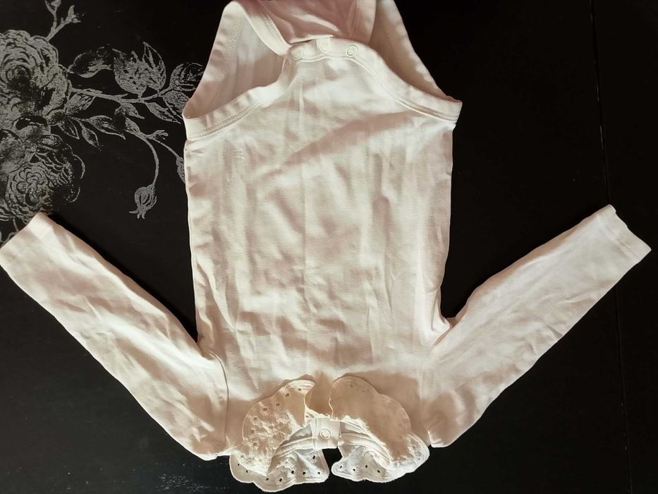 Białe body niemowlęce Unisex z kołnierzykiem - lupilu - Bawełna