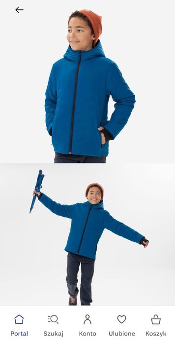 Kurtka zimowa puchowa Quechua 151-160cm