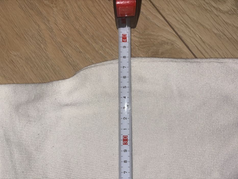 Białe kremowe spodnie z szerokimi nogawkami dzwony sweterkowe xs H&M