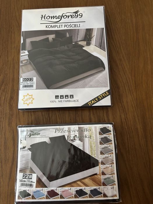 Komplet pościeli 3 częściowy + prześcieradło. 100 % satyna bawełniana.