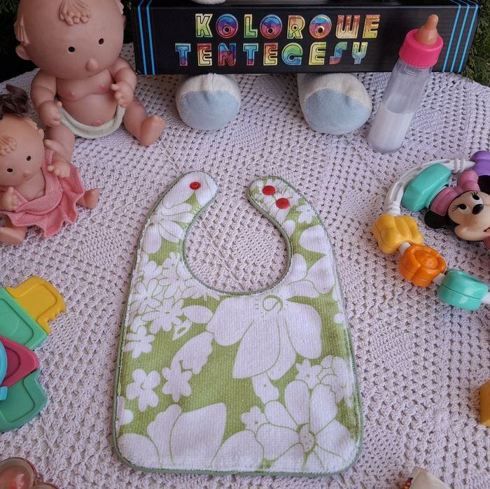 Śliniak dwustronny  handmade. Bawełna 100%. Nr .S-1-4