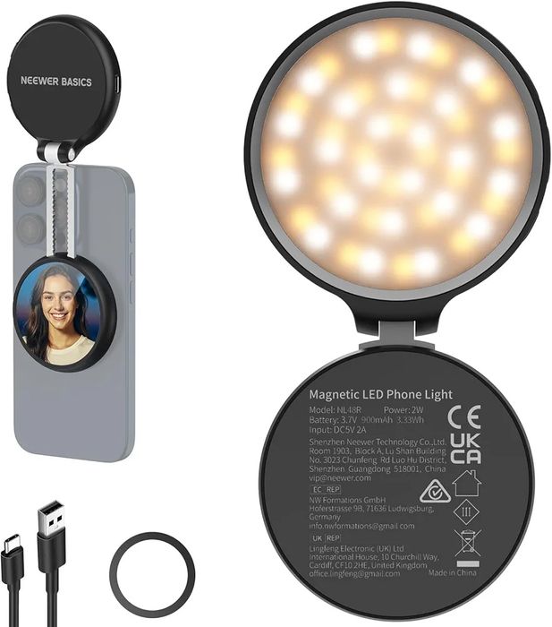 NEEWER  NL48R Basics Магнітний світлодіодний селфі-ліхтарик