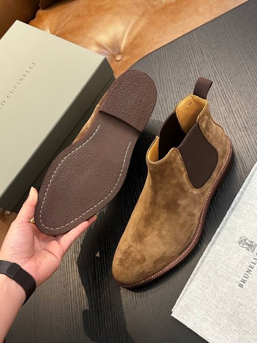 Bunello Cucinelli(39-44p) чоловічі ЗАМШЕВІ челсі, ботинки,черевики