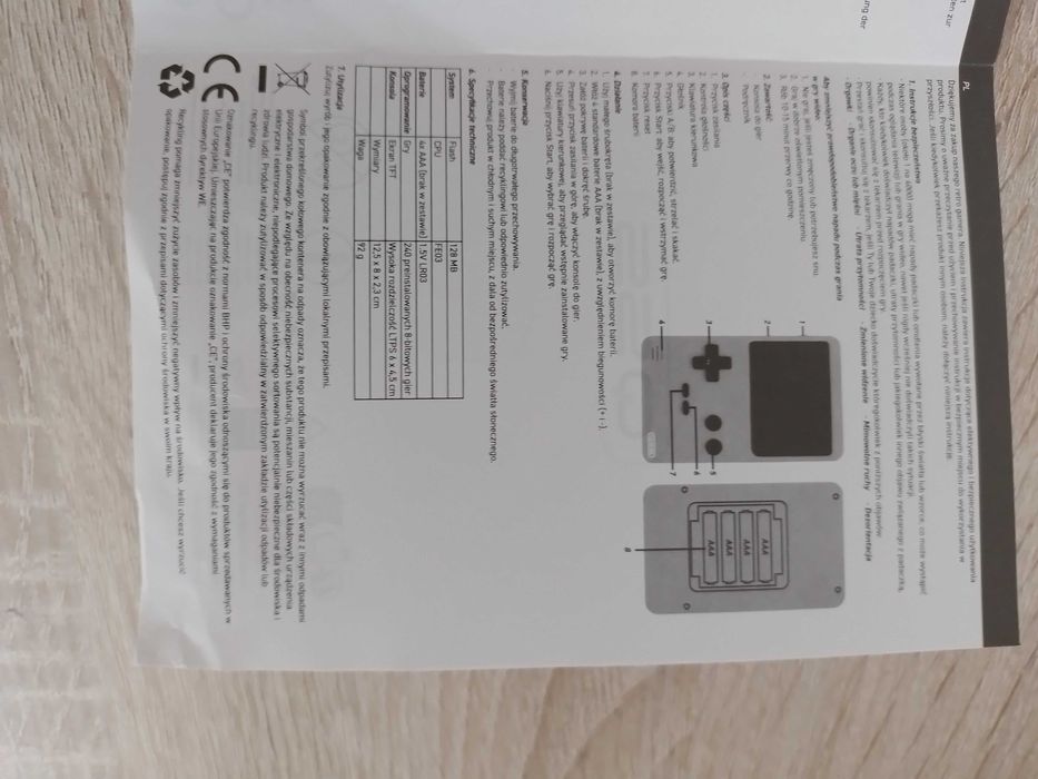 Mini konsola retro tetriz gra mobilna mała RETRO 400 GIER, NOWA