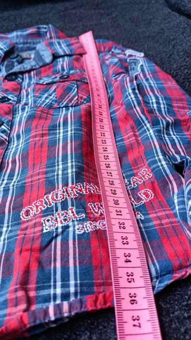 Czerwona koszula w kratę bòboli rozm. 92