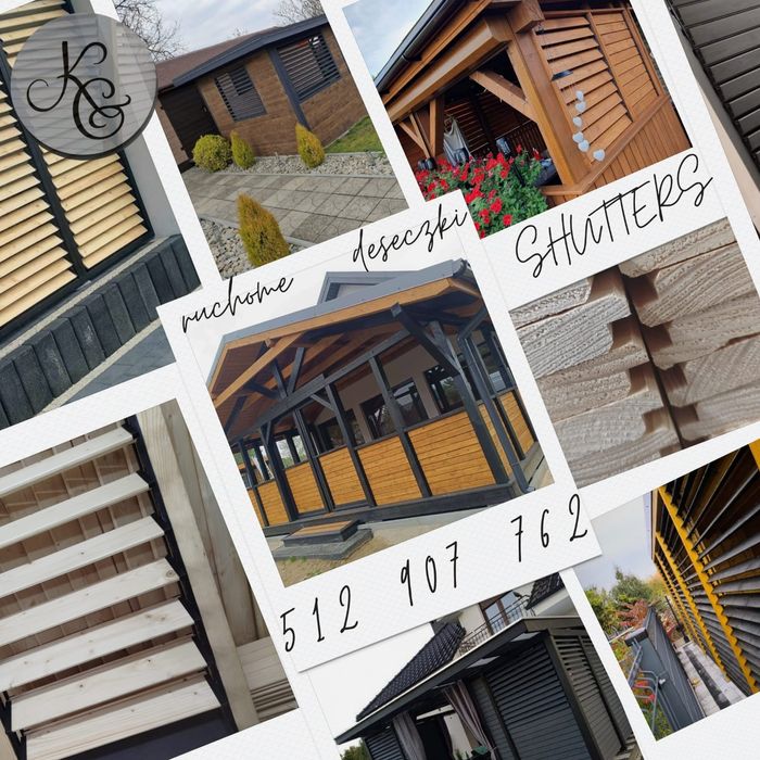 Ruchome deseczki shutters żaluzje ogrodowe