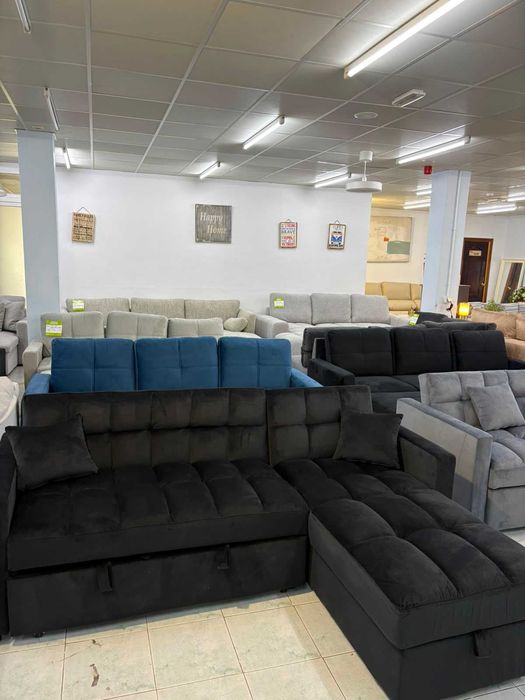 Novo sofá chaise longue preto - ENVIO GRÁTIS