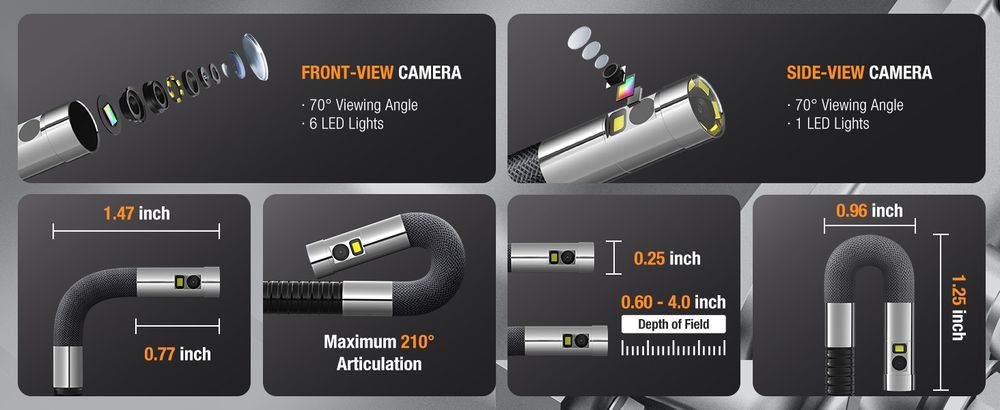 ‼️Поворотний ендоскоп•TESLONG TD500 Dual Lens‼️
