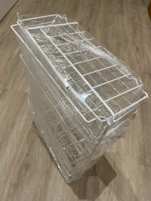 Conjunto 4 prateleiras organizadoras cesto + 1 suspensa para arrumação