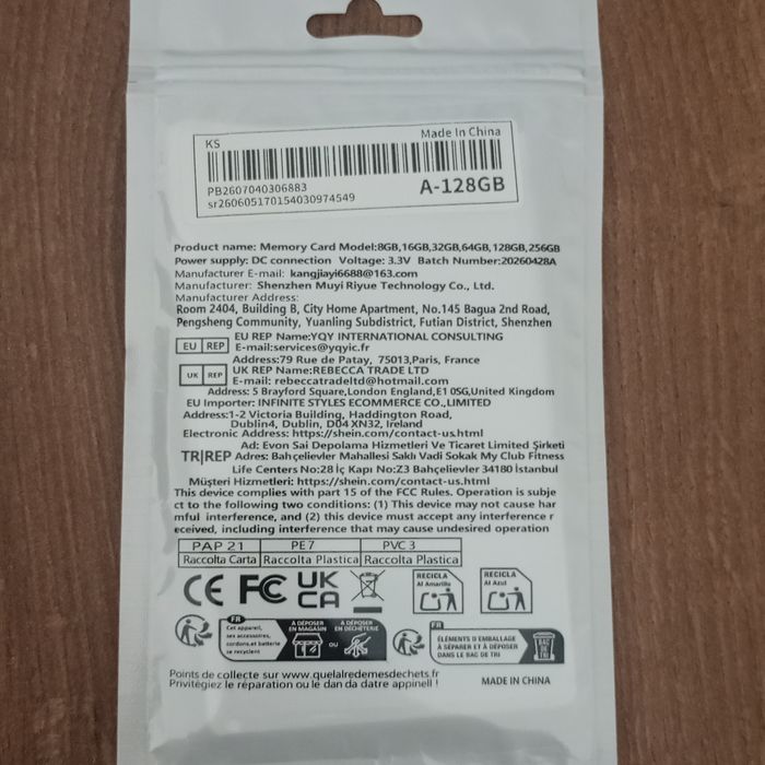 Karty pamięci micro 128GB/4sztuki/nowe