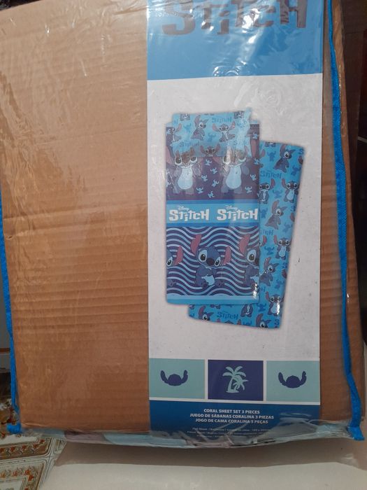 Lençóis stitch solteiro