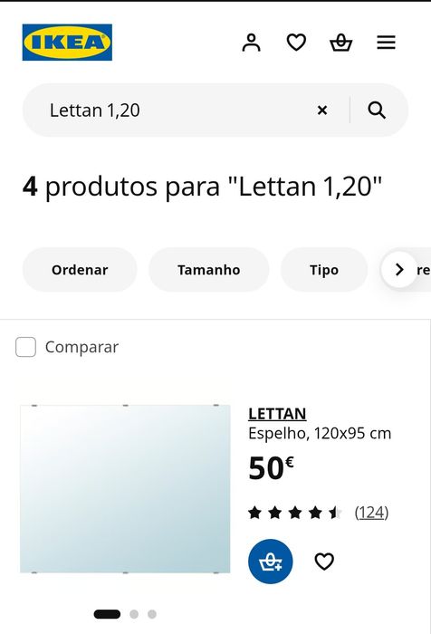 Espelho 120cm×95cm Ikea