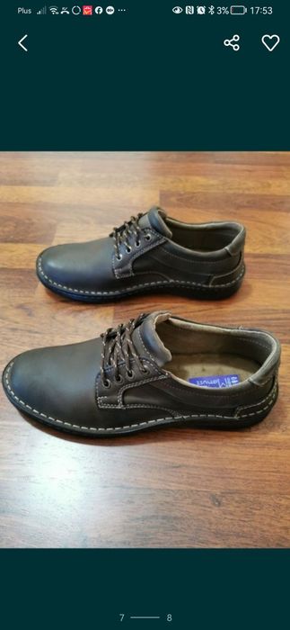 Skórzane Buty Męskie Lekkie Wygodne Comfort