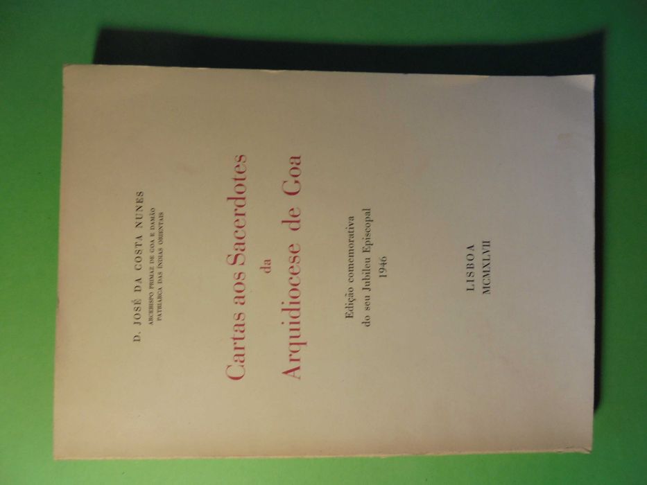 Nunes (D.José da Costa);Cartas aos Sacerdotes da Arquidiocese de Goa