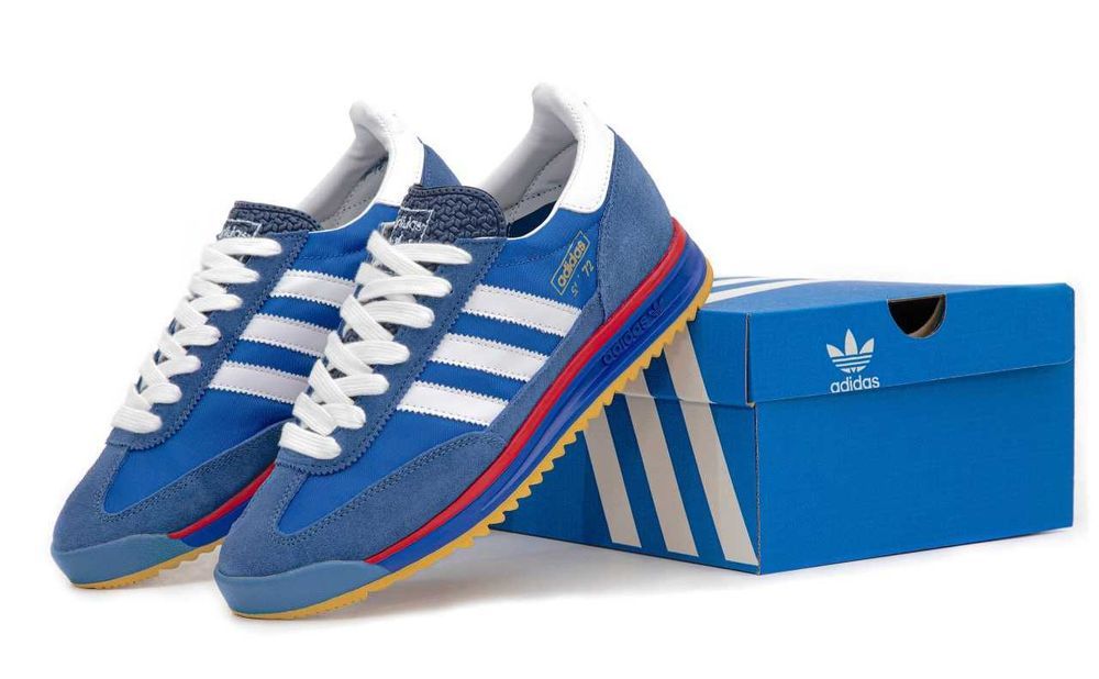 Мужские кроссовки Adidas SL 72 Navy&Sky Premium. 40-45