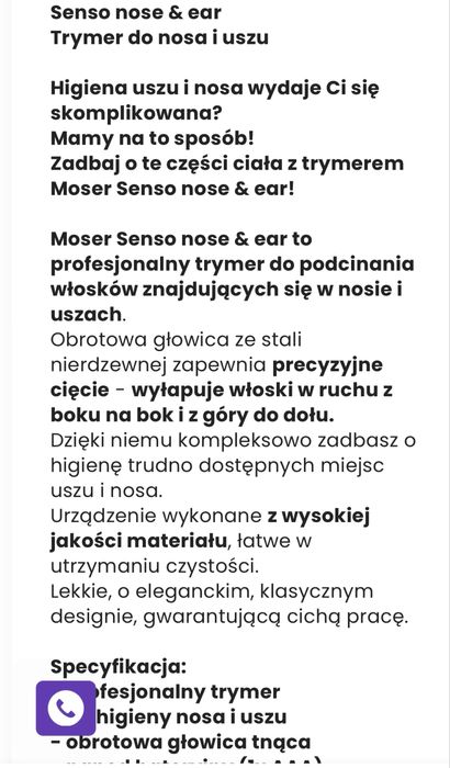 Trymer do nosa i uszu