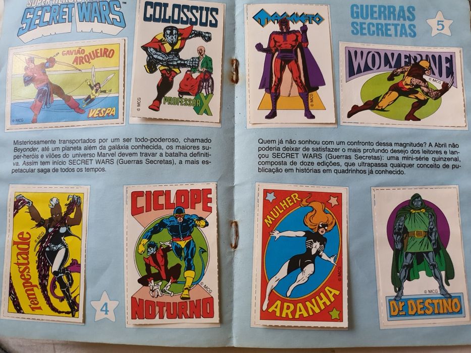 Caderneta Secret Wars RARA COMPLETA 1986