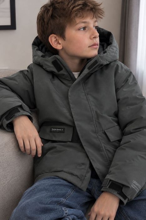 Куртка парка зимова хлопчику Zara 152