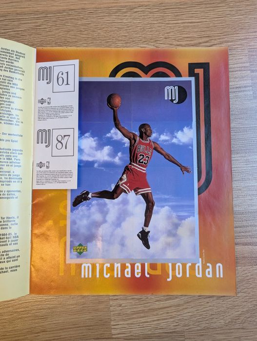 Michael Jordan upper deck 1998 album z naklejkami