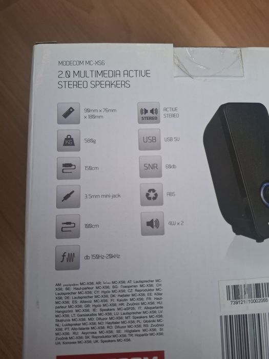 NOWE Głośniki Modecom MC-XS6 2.0 multimedia active stereo speakers