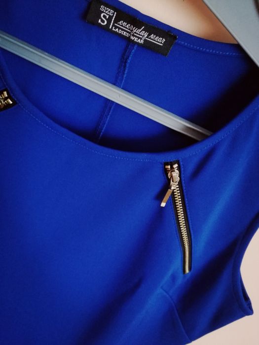 Kobaltowa sukienka S